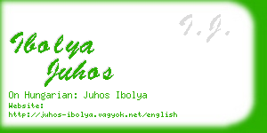 ibolya juhos business card